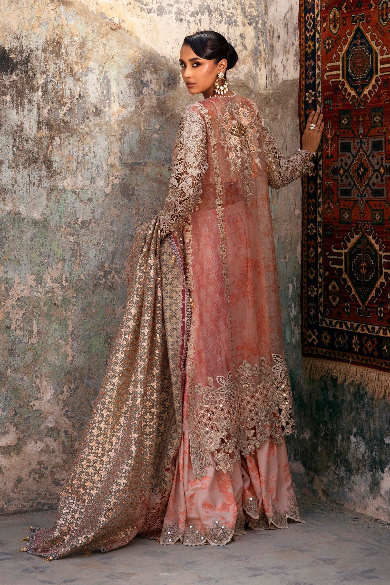 Sana Safinaz | Nura Festive 25 | N252-001-3CX XL Coral Organza