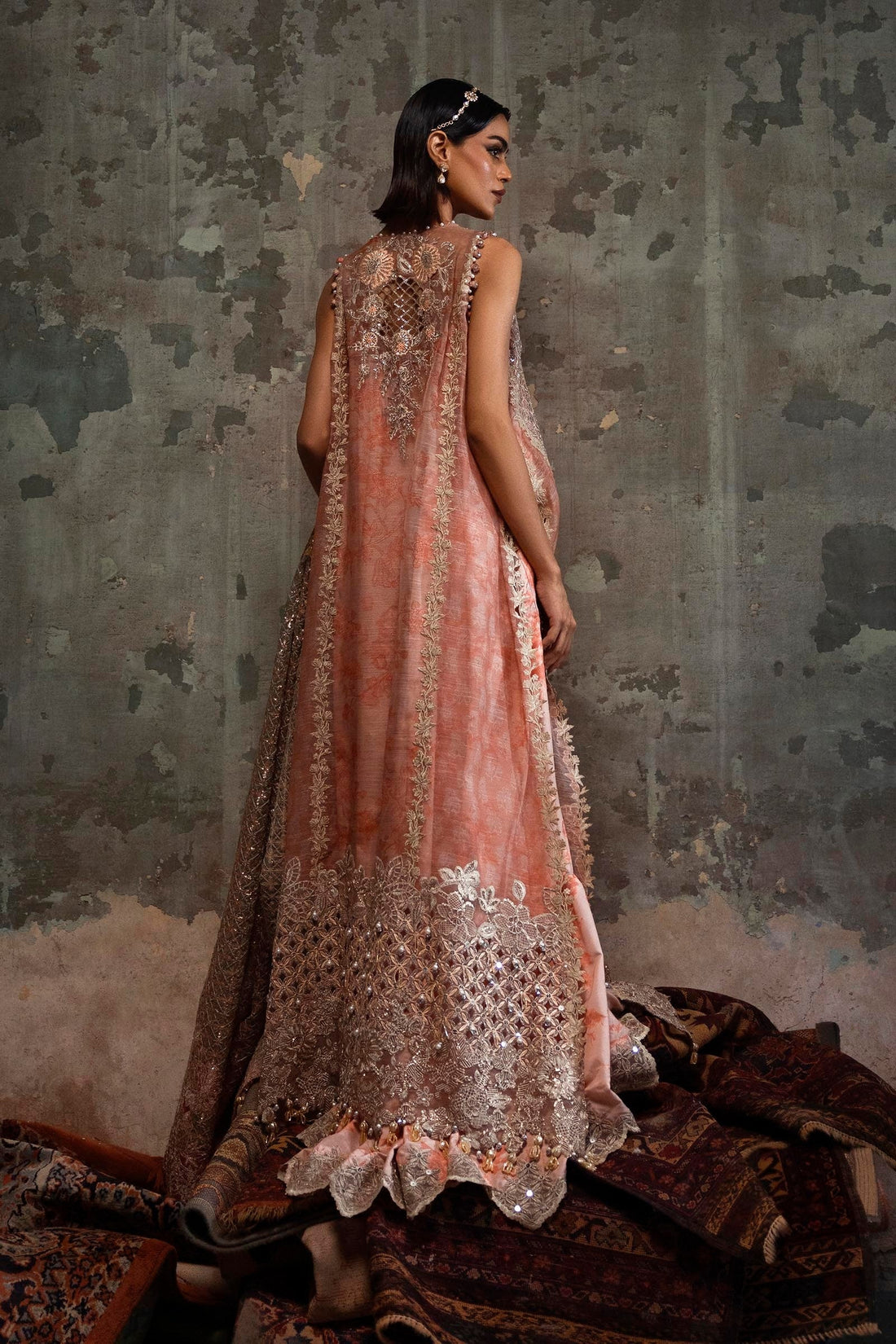 Sana Safinaz | Nura Festive 25 | N252-001-3CX XS Coral Organza