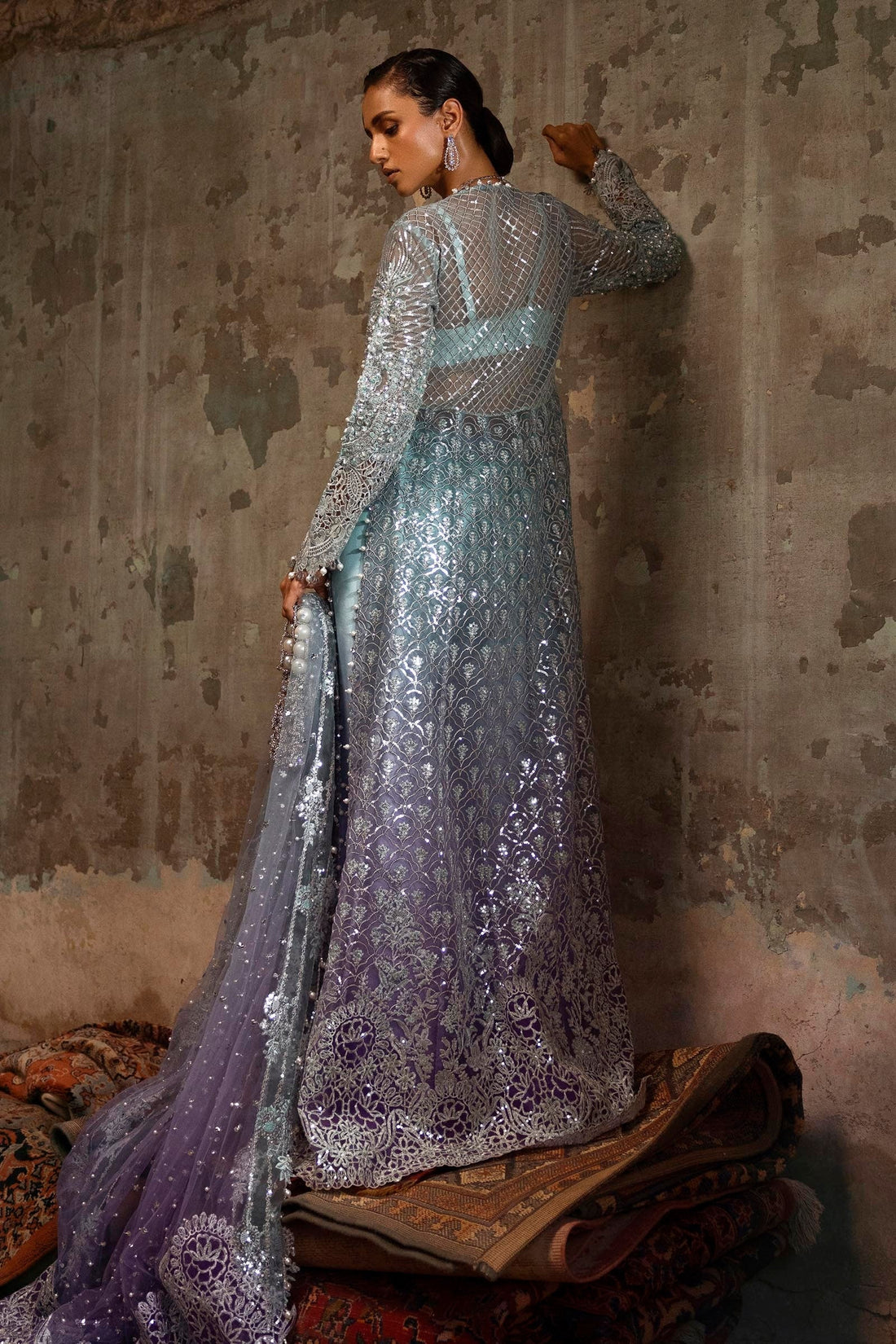 Sana Safinaz | Nura Festive 25 | N252-002-3CX XS Ice Blue Organza