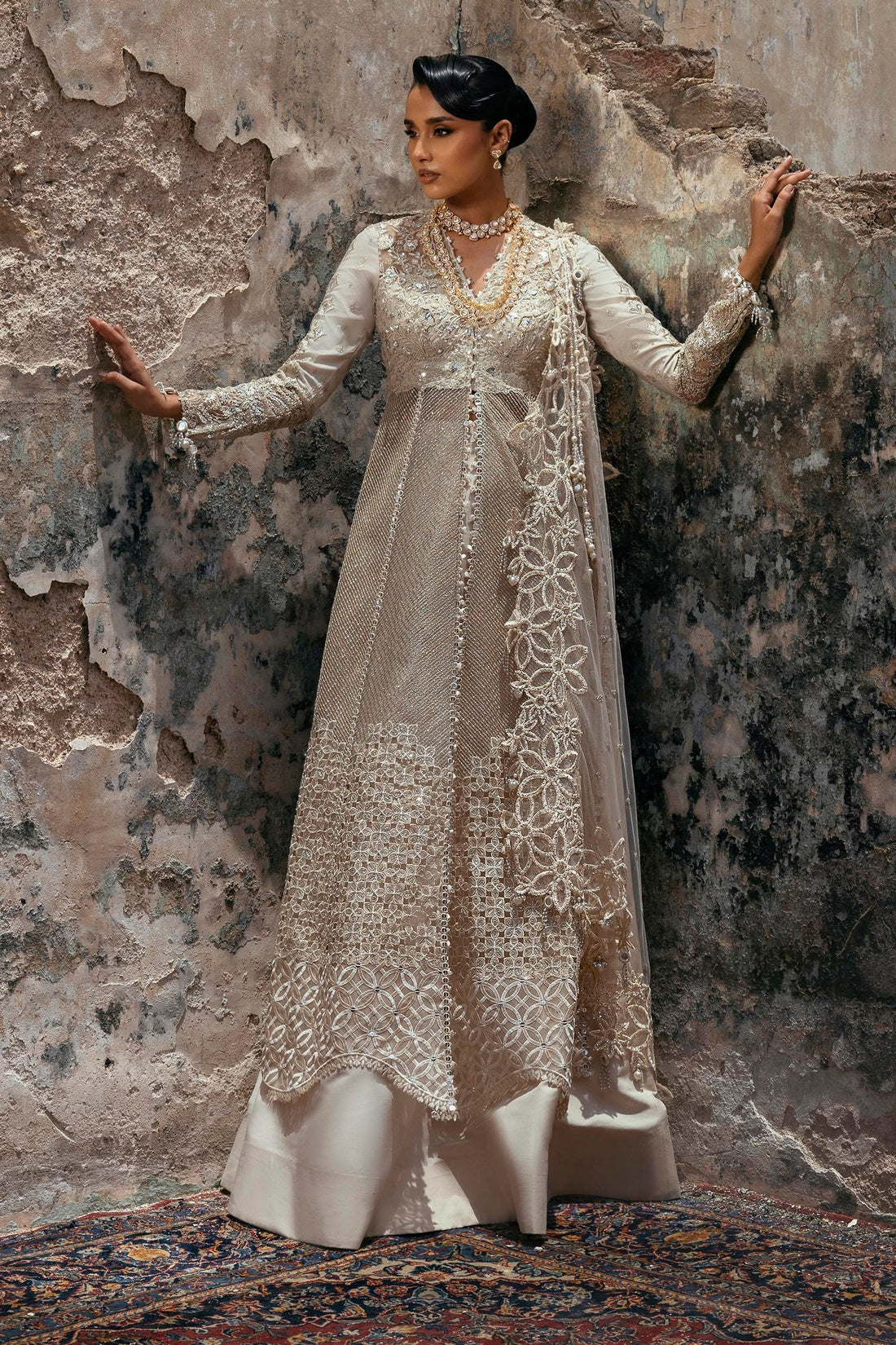 Sana Safinaz | Nura Festive 25 | N252-004-3CX XS Beige Net