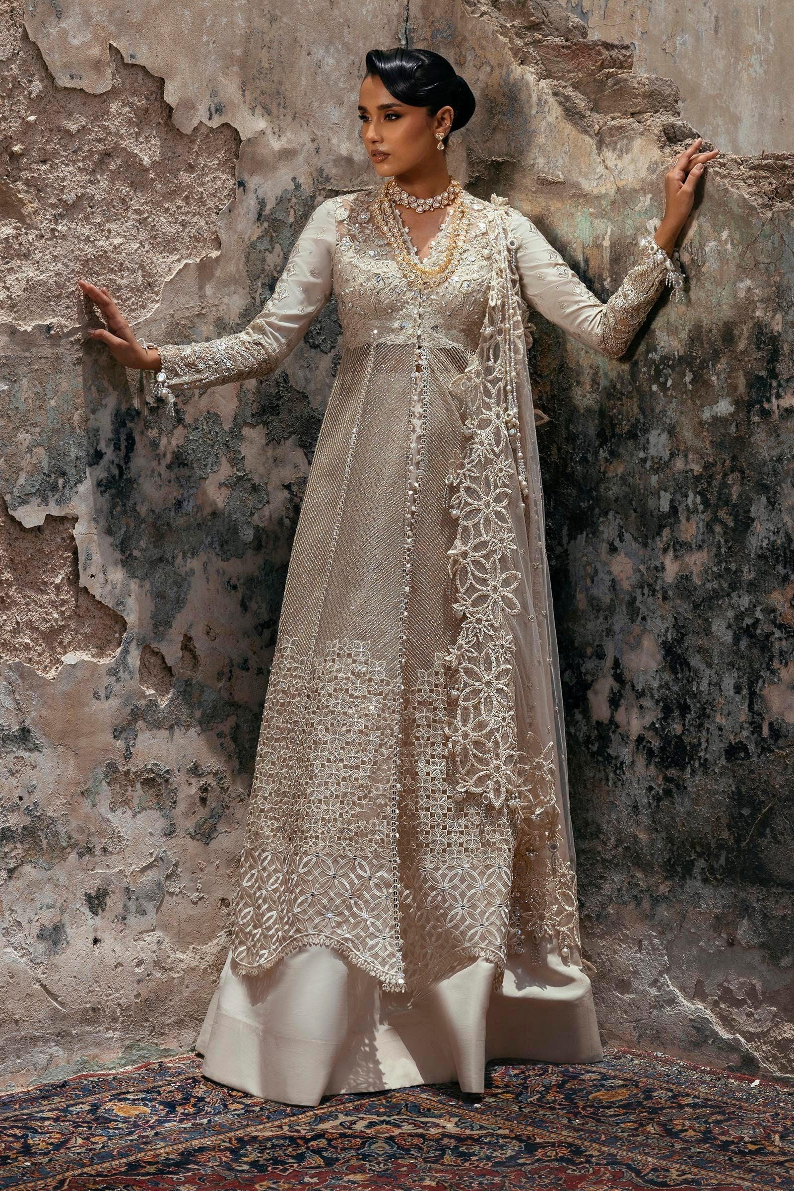 Sana Safinaz | Nura Festive 25 | N252-004-3CX XS Beige Net