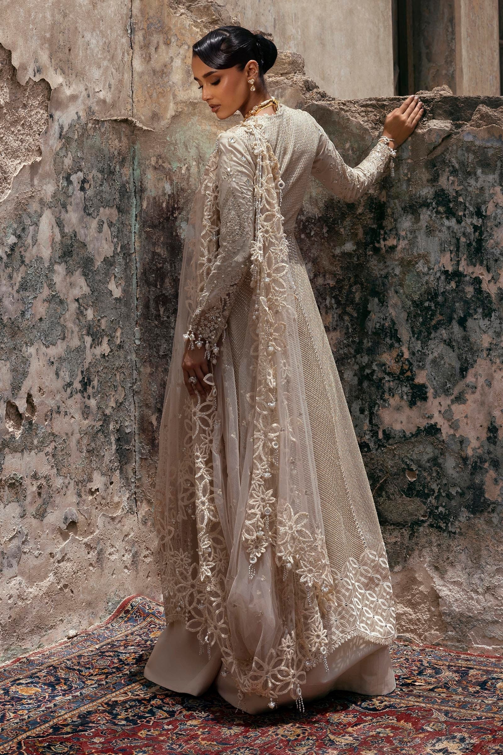 Sana Safinaz | Nura Festive 25 | N252-004-3CX M Beige Net