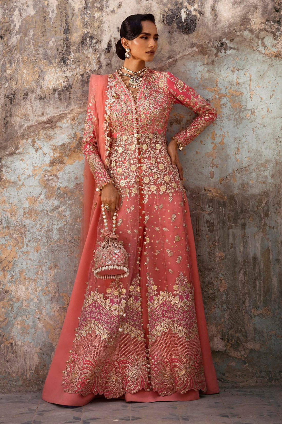 Sana Safinaz | Nura Festive 25 | N252-005-3CX XS Fuchsia Pink Raw Silk