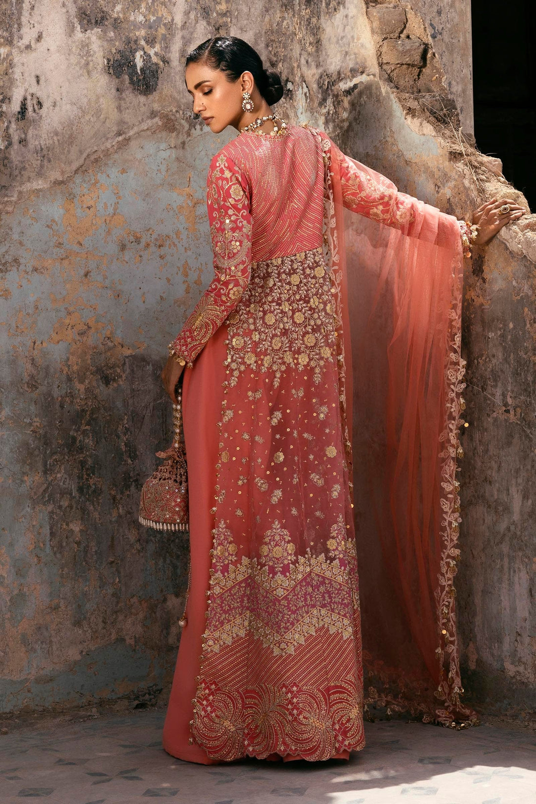 Sana Safinaz | Nura Festive 25 | N252-005-3CX XS Fuchsia Pink Raw Silk