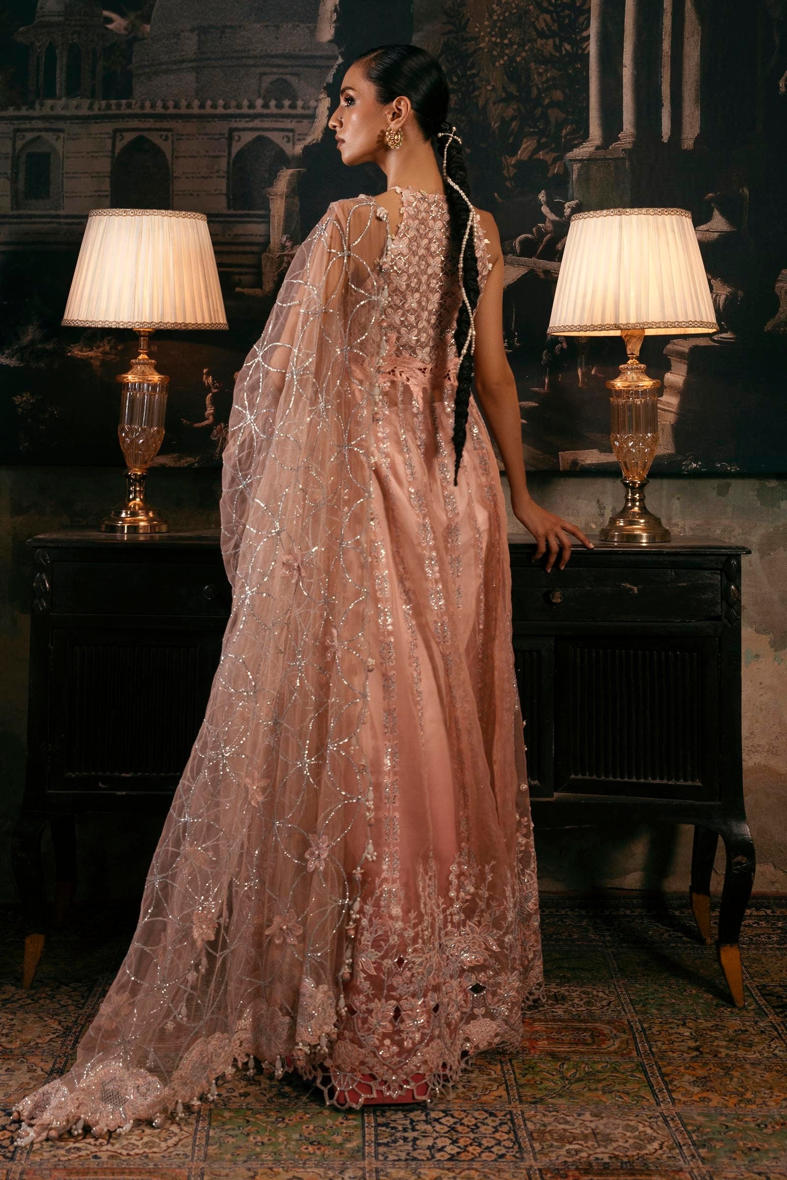 Sana Safinaz | Nura Festive 25 | N252-007-3CX L Powder Pink Organza