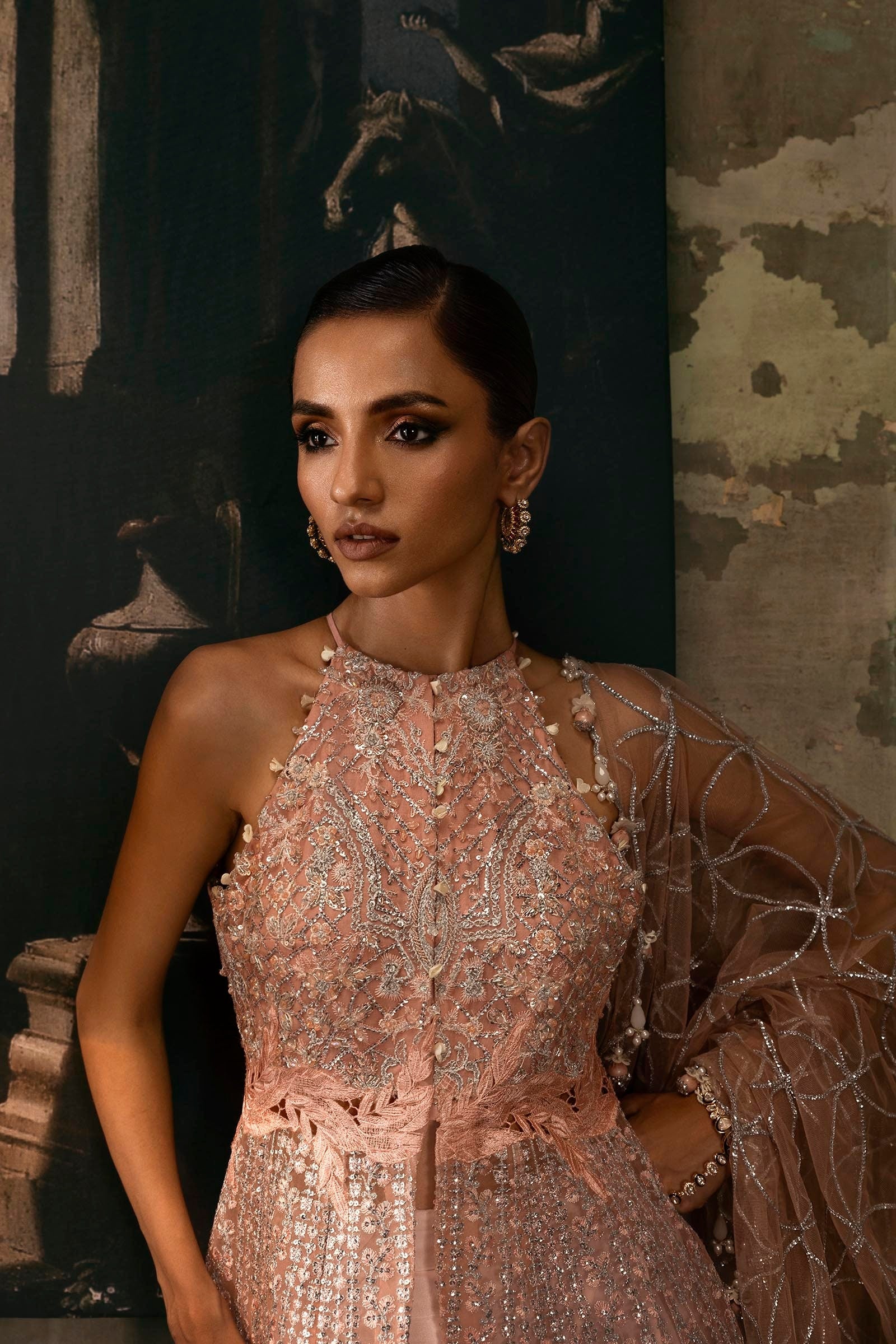 Sana Safinaz | Nura Festive 25 | N252-007-3CX M Powder Pink Organza