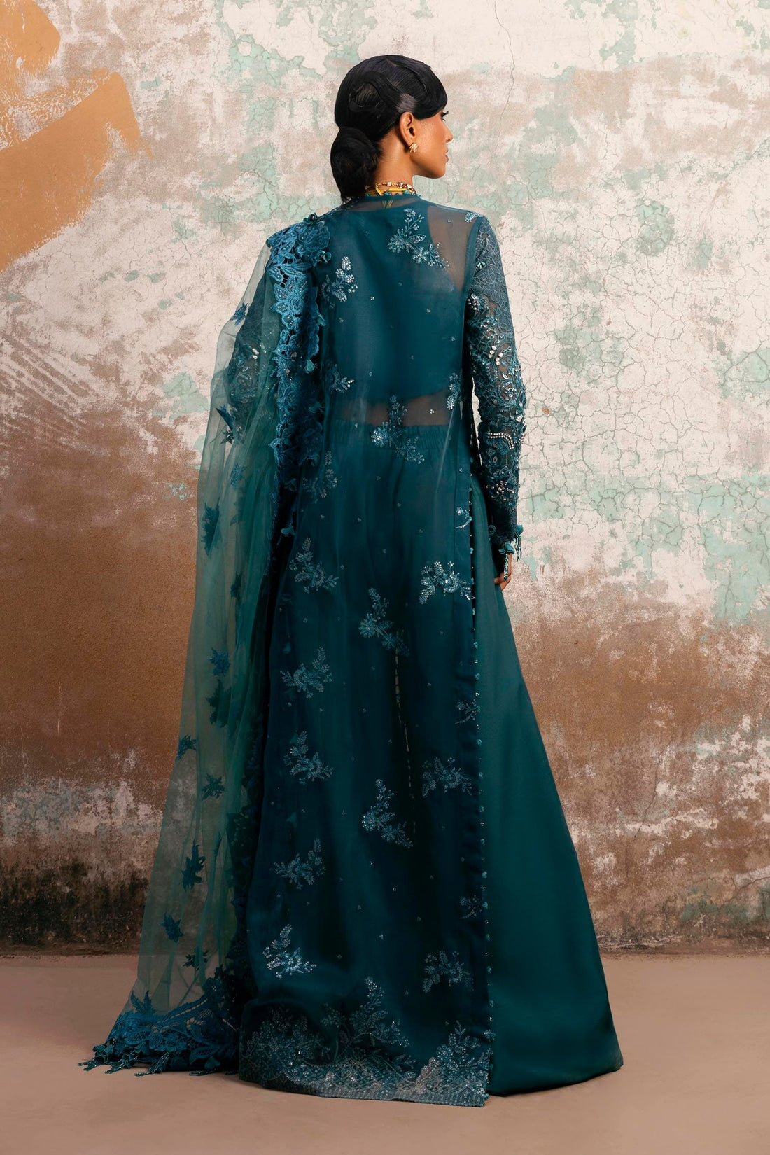 Sana Safinaz | Nura Festive 25 | N252-008-3CX XS Emerald Green Organza