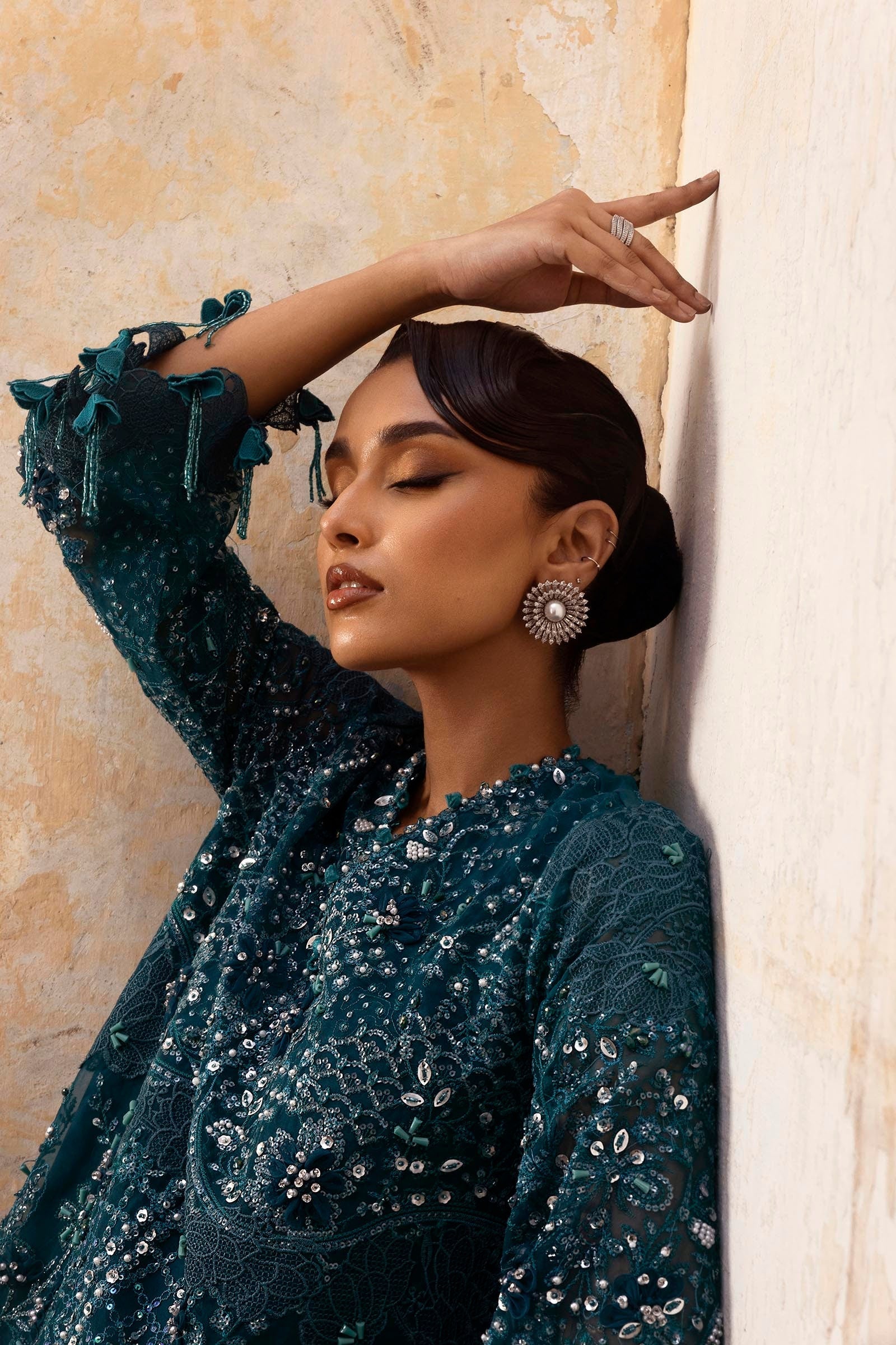 Sana Safinaz | Nura Festive 25 | N252-008-3CX L Emerald Green Organza
