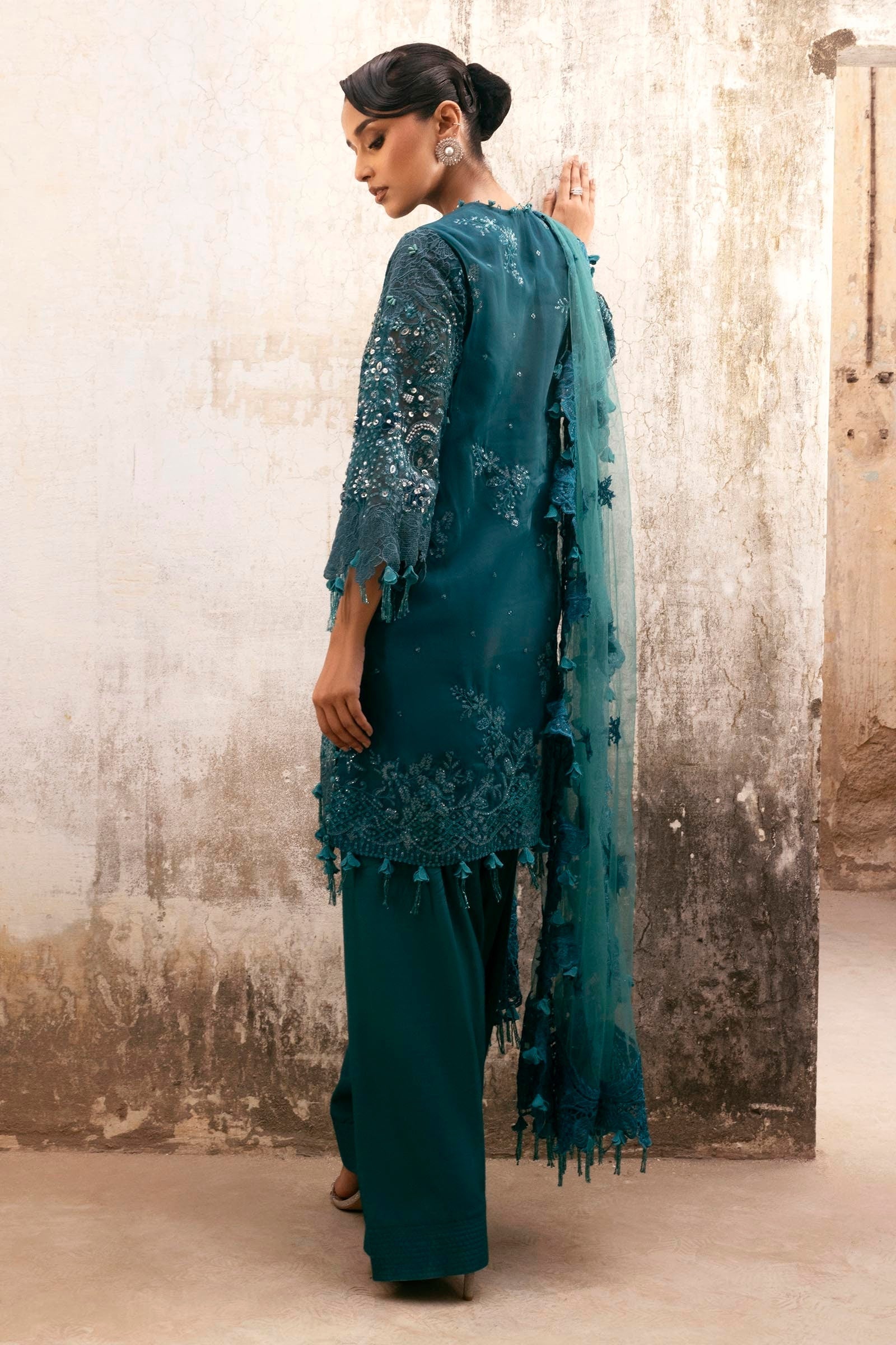Sana Safinaz | Nura Festive 25 | N252-008-3CX M Emerald Green Organza