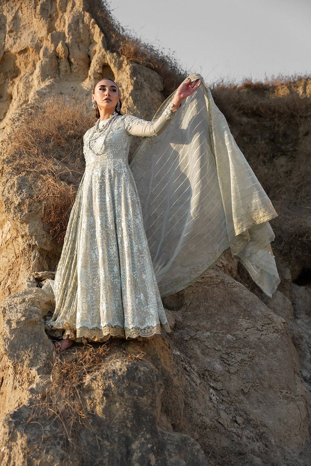 Nilofer Shahid | Verve Summer 24 | Mavi  Verve SS 24 - Pakistani Designer Dress - by Nilofer Shahid | Type: Formal - 100% Original at Saira Sultan
