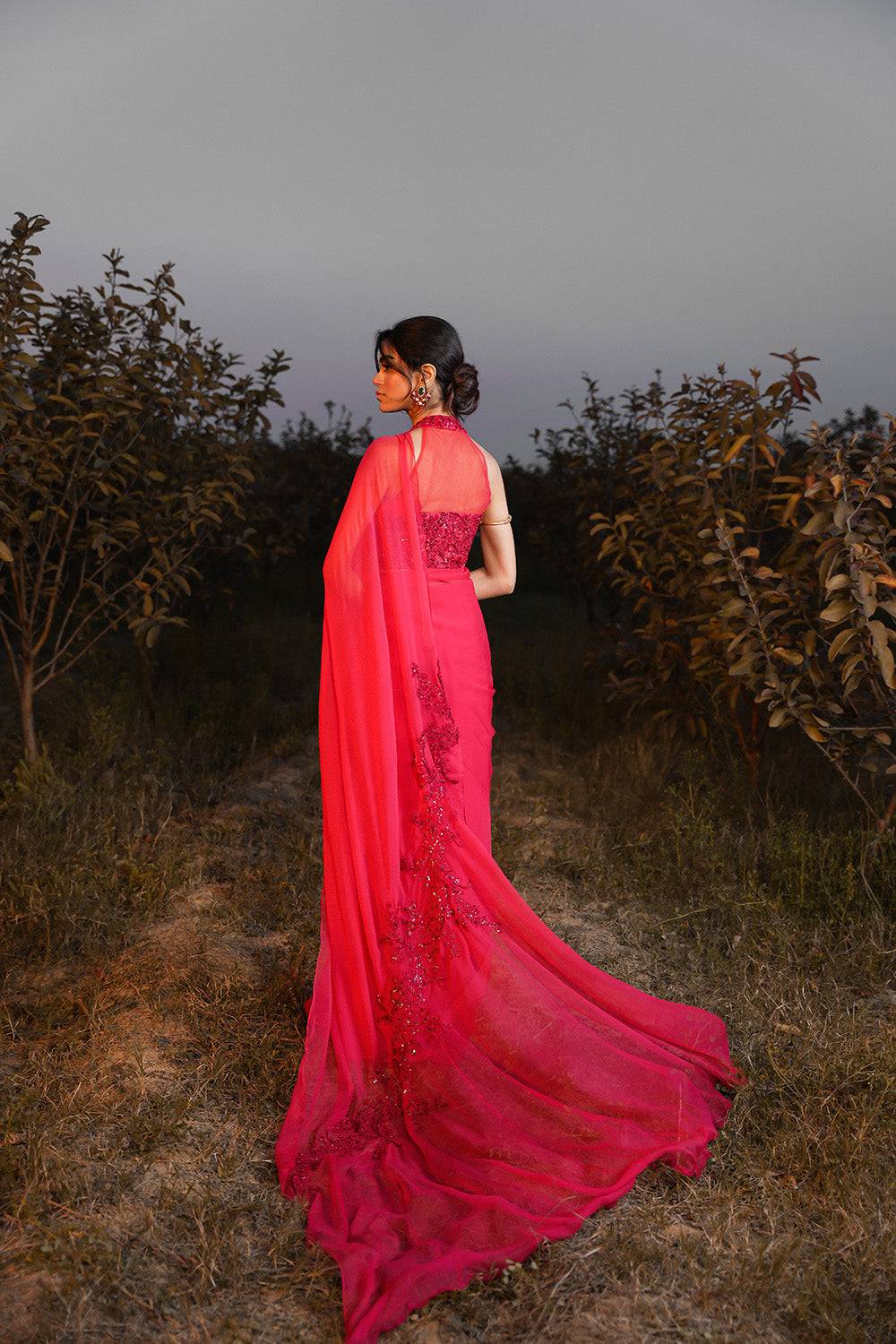 Nilofer Shahid | Verve Summer 24 | Radiant Rebel (Saree) - Pakistani Designer Dress - by Nilofer Shahid | Type: Formal - 100% Original at Saira Sultan