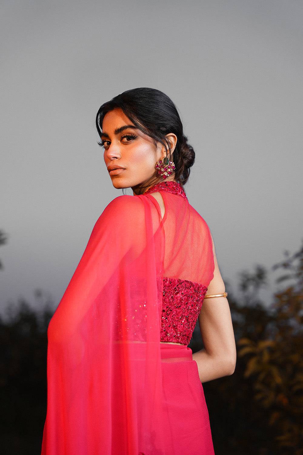 Nilofer Shahid | Verve Summer 24 | Radiant Rebel (Saree) - Pakistani Designer Dress - by Nilofer Shahid | Type: Formal - 100% Original at Saira Sultan