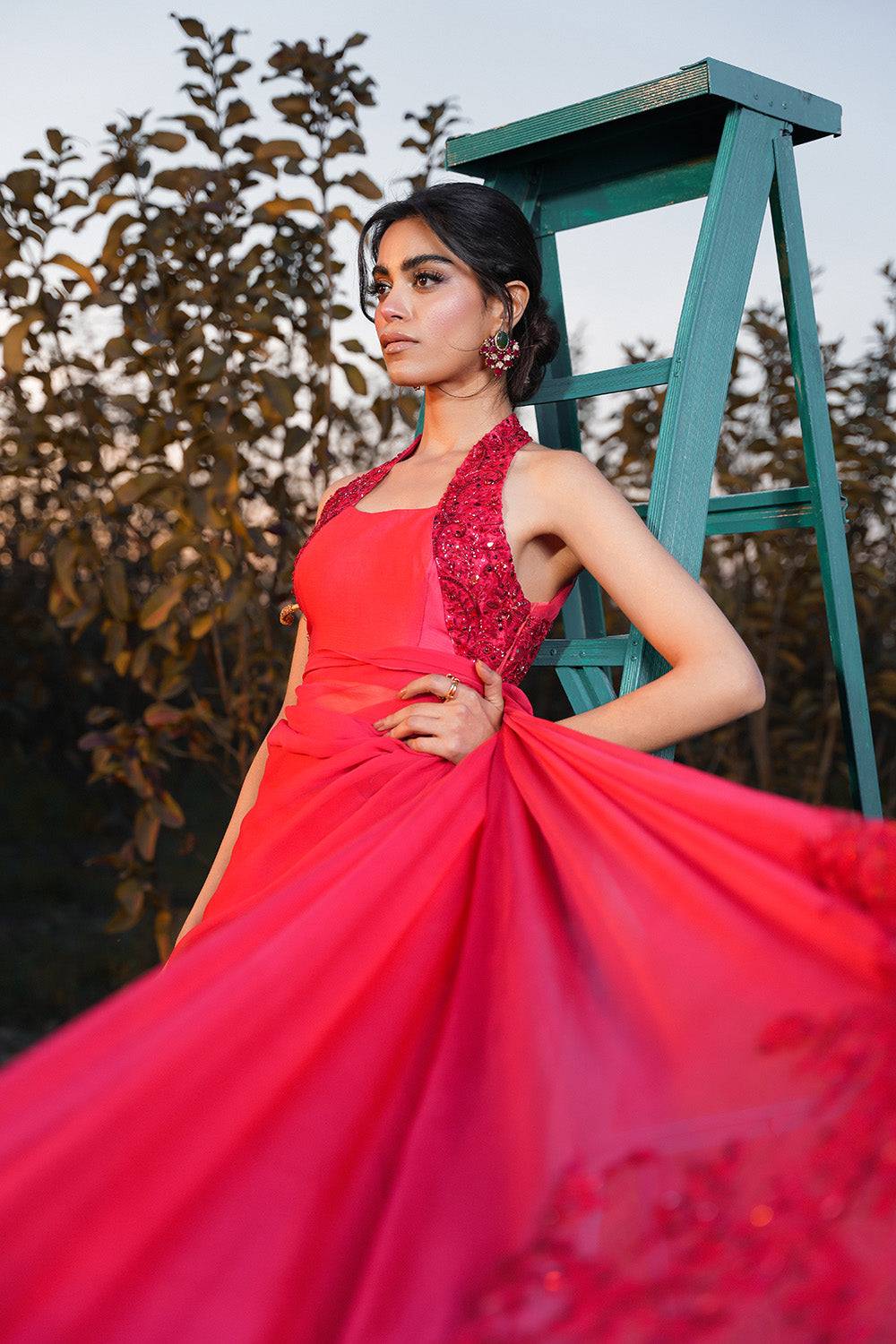 Nilofer Shahid | Verve Summer 24 | Radiant Rebel (Saree) - Pakistani Designer Dress - by Nilofer Shahid | Type: Formal - 100% Original at Saira Sultan