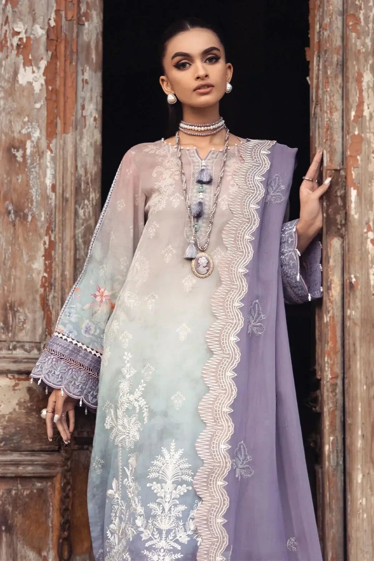 Nureh | Swiss Prints | NS-121 - Pakistani Designer Dress - by Nureh | Type: Luxury - 100% Original at Saira Sultan