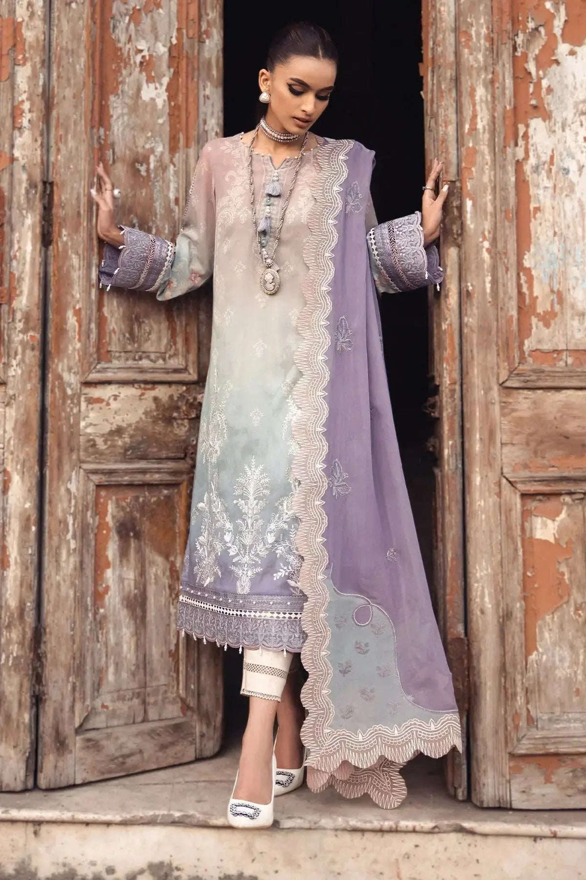 Nureh | Swiss Prints | NS-121 - Pakistani Designer Dress - by Nureh | Type: Luxury - 100% Original at Saira Sultan