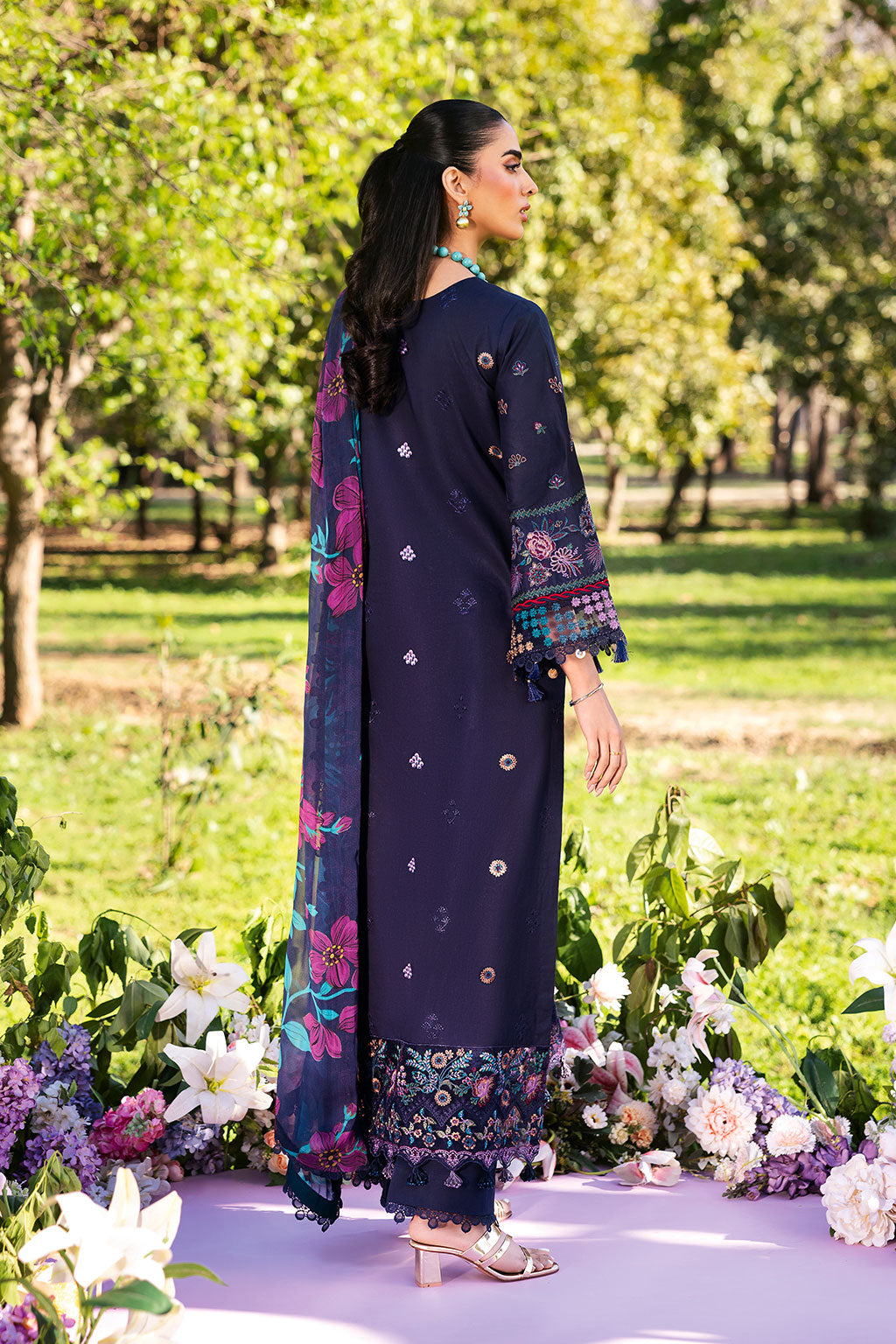 Ramsha | Riwayat Lawn Collection | Y-1307 XS Navy Blue Lawn