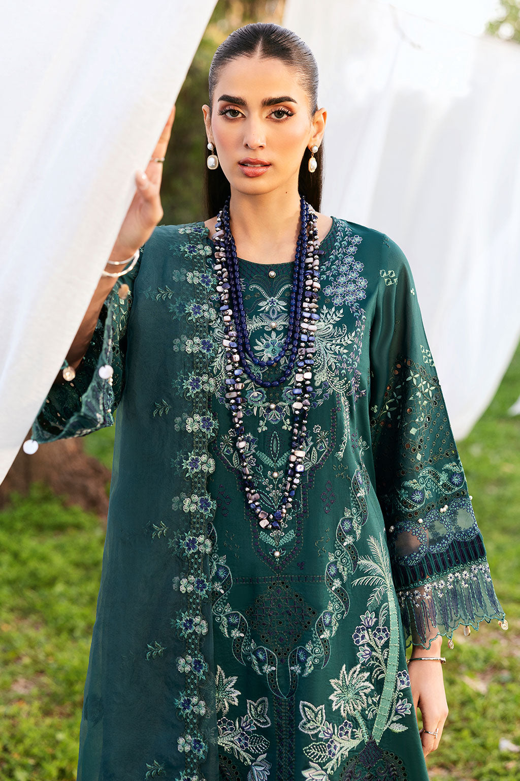 Ramsha | Riwayat Lawn Collection | Y-1304 L Teal Green Lawn