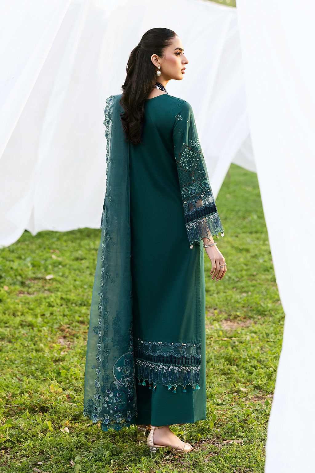 Ramsha | Riwayat Lawn Collection | Y-1304 XS Teal Green Lawn