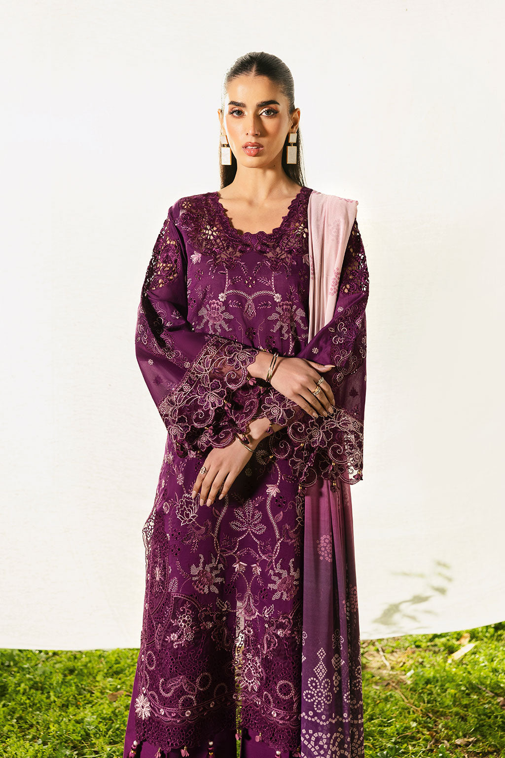Ramsha | Riwayat Lawn Collection | Y-1305 M Magenta Lawn