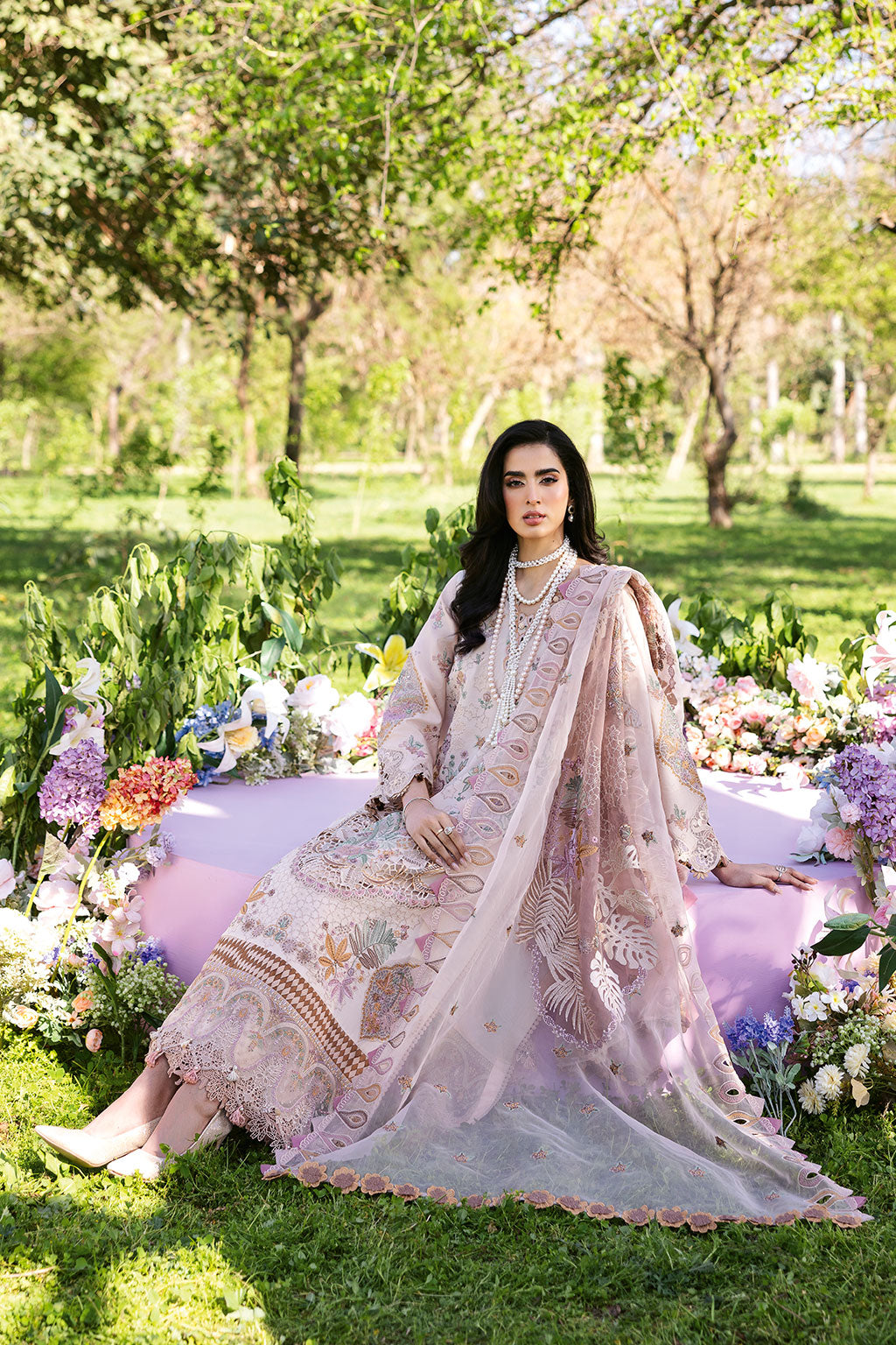 Ramsha | Riwayat Lawn Collection | Y-1308 XL Ivory Lawn