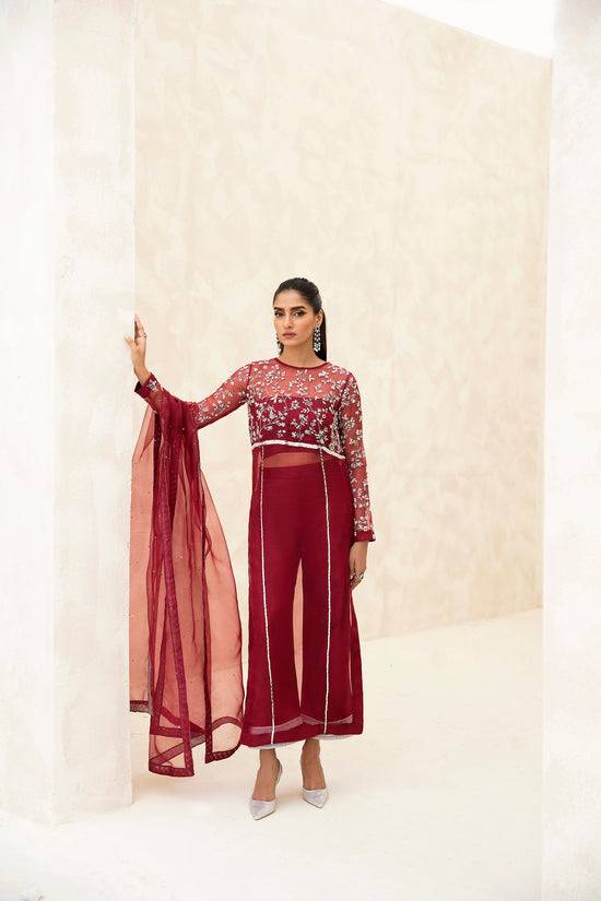 Raja Salahuddin | The Wishlist | CHERRY - Pakistani Designer Dress - by Raja Salahuddin | Type: Formal - 100% Original at Saira Sultan