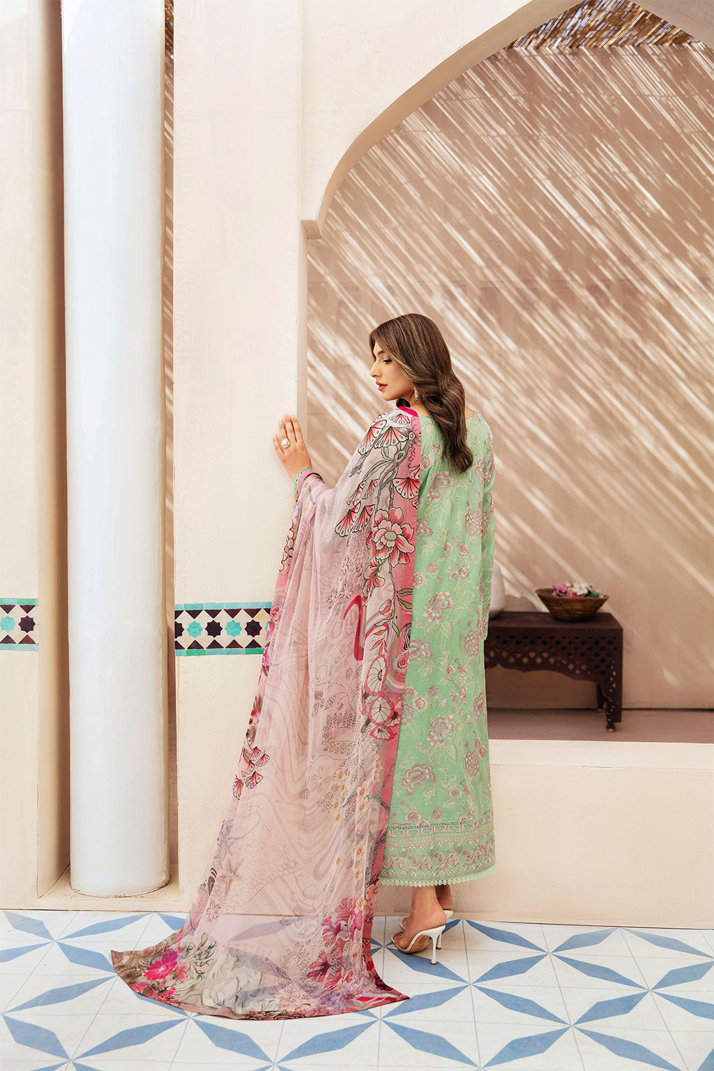 Ramsha | Andaaz Collection | Z-1006 XS Sage Green Lawn