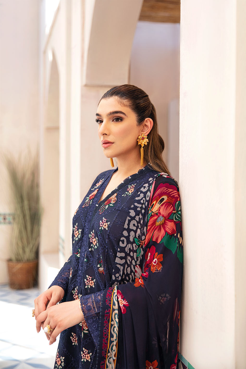 Ramsha | Andaaz Collection | Z-1007 L Navy Blue Lawn