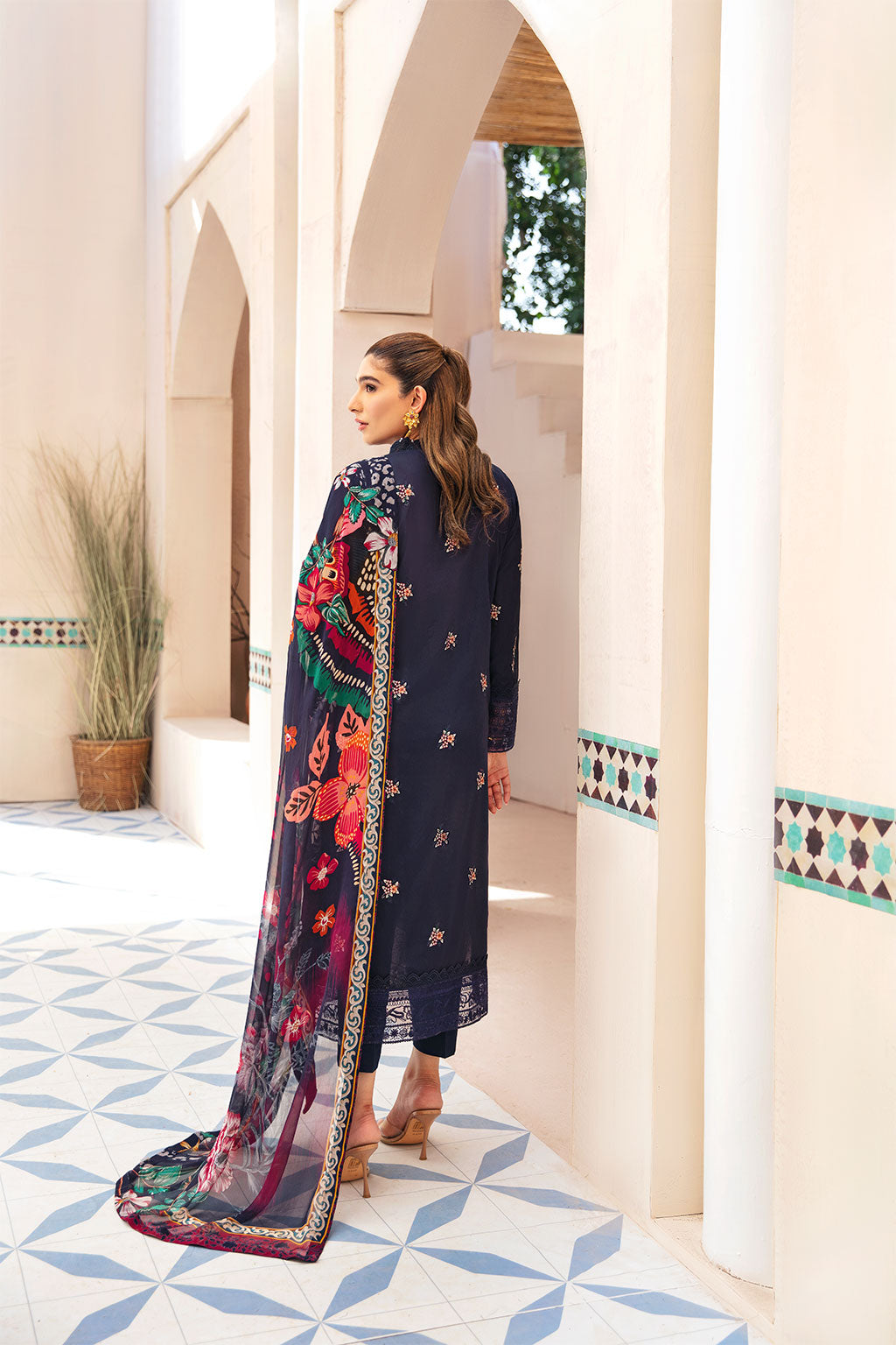 Ramsha | Andaaz Collection | Z-1007 XS Navy Blue Lawn