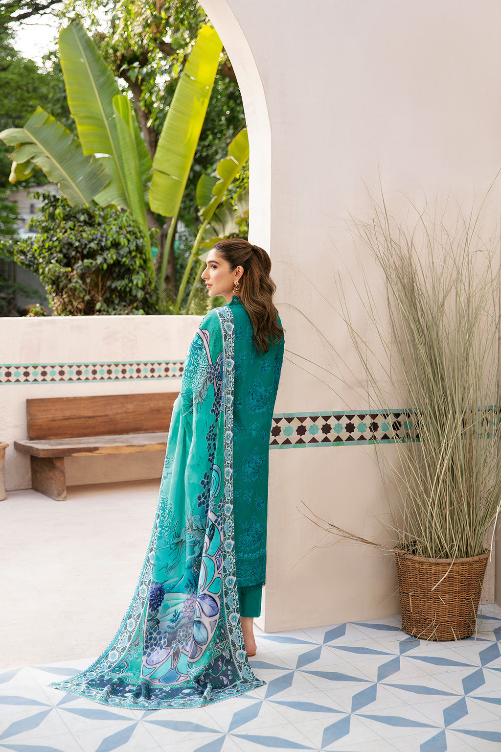 Ramsha | Andaaz Collection | Z-1002 XS Emerald Green Lawn
