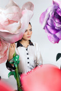 Afsanah | The Print Edit | WHISPER PERAL AP-109 L Milk White Silk