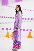Afsanah | The Print Edit | MAJESTIC SERENE (extended shirt) AP-115 L Lavender Silk
