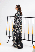 Afsanah | The Print Edit | FOREST MUSE AP-101 S Deep Olive Green Silk