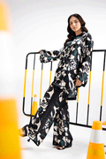 Afsanah | The Print Edit | FOREST MUSE AP-101 L Deep Olive Green Silk