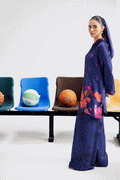 Afsanah | The Print Edit | CRYSTAL TALE AP-117 L Blue Silk