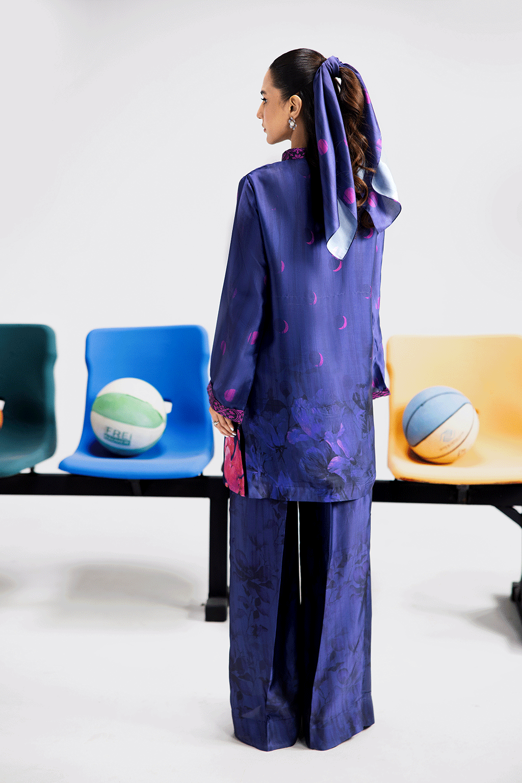 Afsanah | The Print Edit | CRYSTAL TALE AP-117 XS Blue Silk