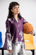 Afsanah | The Print Edit | PURPLE SAPPHIRE AP-114 M Deep Violet Silk