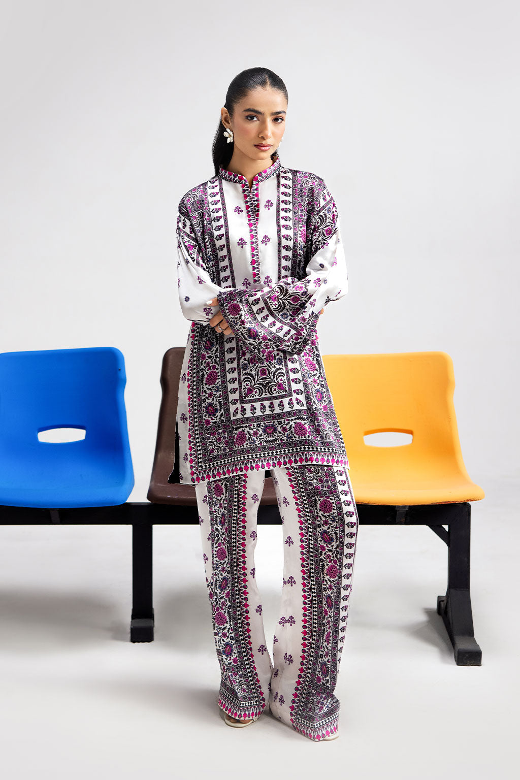Afsanah | The Print Edit | GARDEN GLAM AP-113 XS White Silk