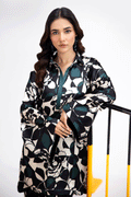 Afsanah | The Print Edit | FOREST MUSE AP-101 M Deep Olive Green Silk