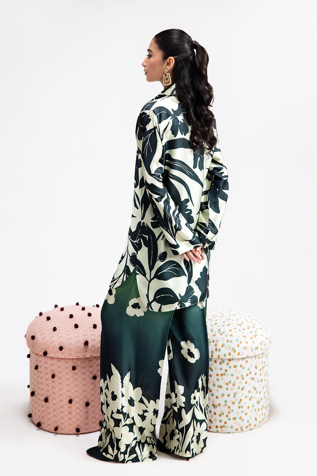 Afsanah | The Print Edit | GREEN SPARKLE AP-106 XS Spanish Green Silk