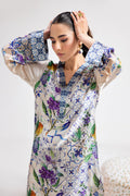 Afsanah | The Print Edit | SUMMER GLORY AP-111 L Pearl White Silk