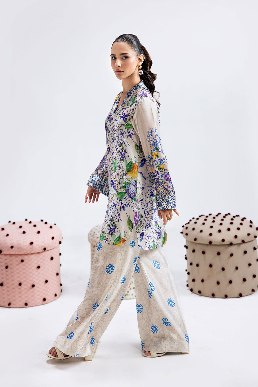 Afsanah | The Print Edit | SUMMER GLORY AP-111 M Pearl White Silk
