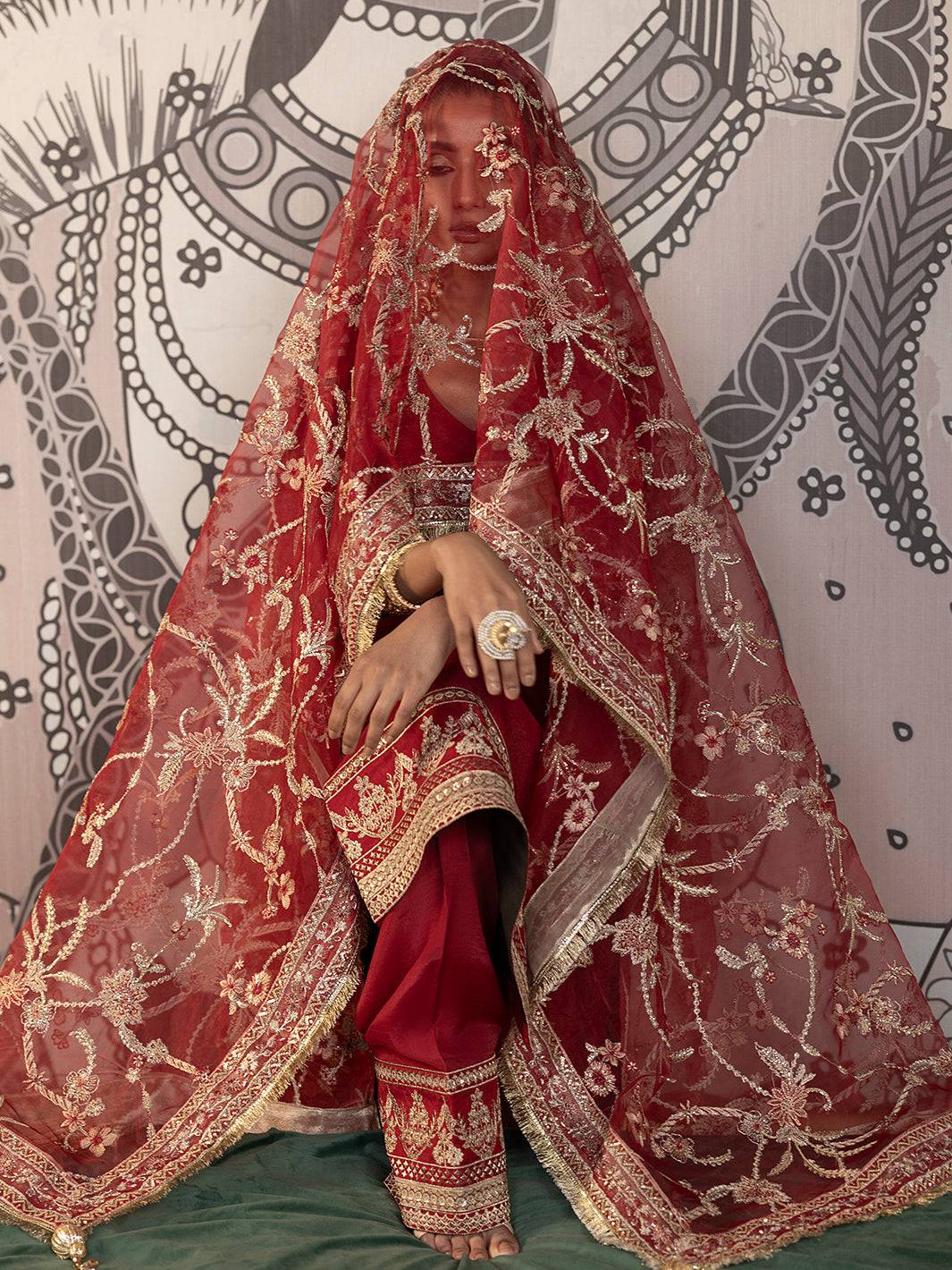 Hem Stitch | Raw Silk Edit 25 | Rose - Pakistani Designer Dress - by Hemstitch | Type: Ladies Clothes - 100% Original at Saira Sultan