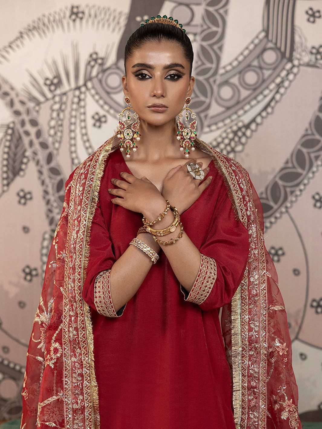 Hem Stitch | Raw Silk Edit 25 | Rose - Pakistani Designer Dress - by Hemstitch | Type: Ladies Clothes - 100% Original at Saira Sultan