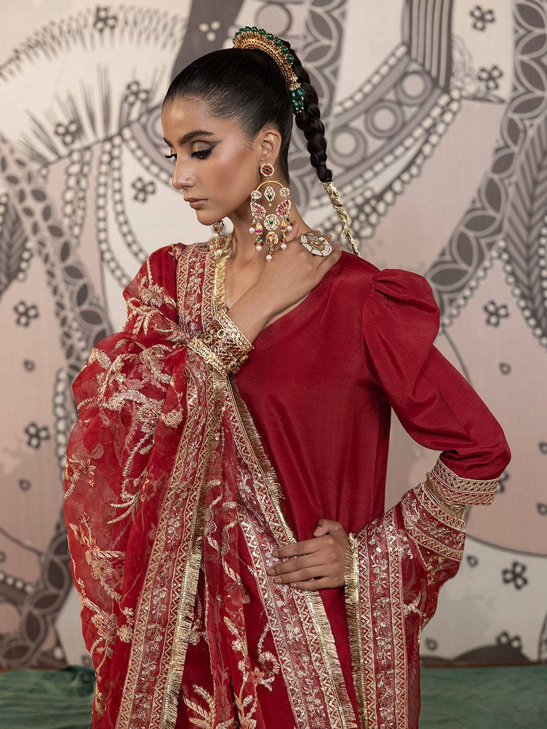 Hem Stitch | Raw Silk Edit 25 | Rose - Pakistani Designer Dress - by Hemstitch | Type: Ladies Clothes - 100% Original at Saira Sultan