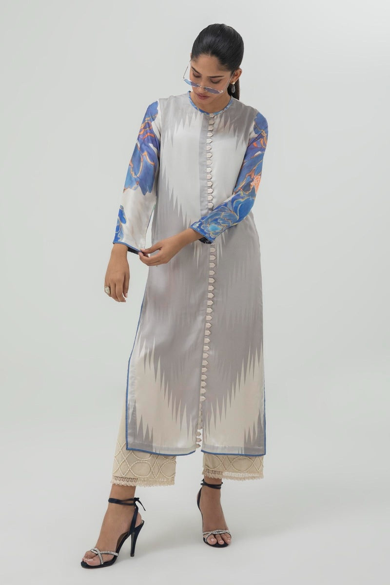Sana Safinaz | Silk Tunics | S2S3STP518 S Multicolor Satin