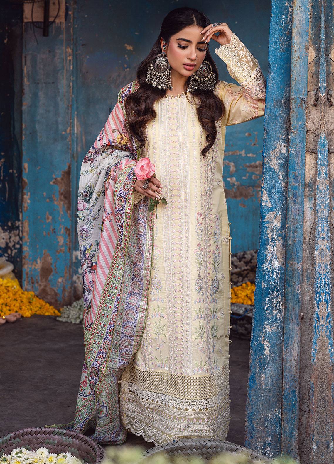 Sahane | Sahakari Chikankari Lawn Edit 24 | Zeenat - Pakistani Designer Dress - by Sahane | Type: Luxury - 100% Original at Saira Sultan