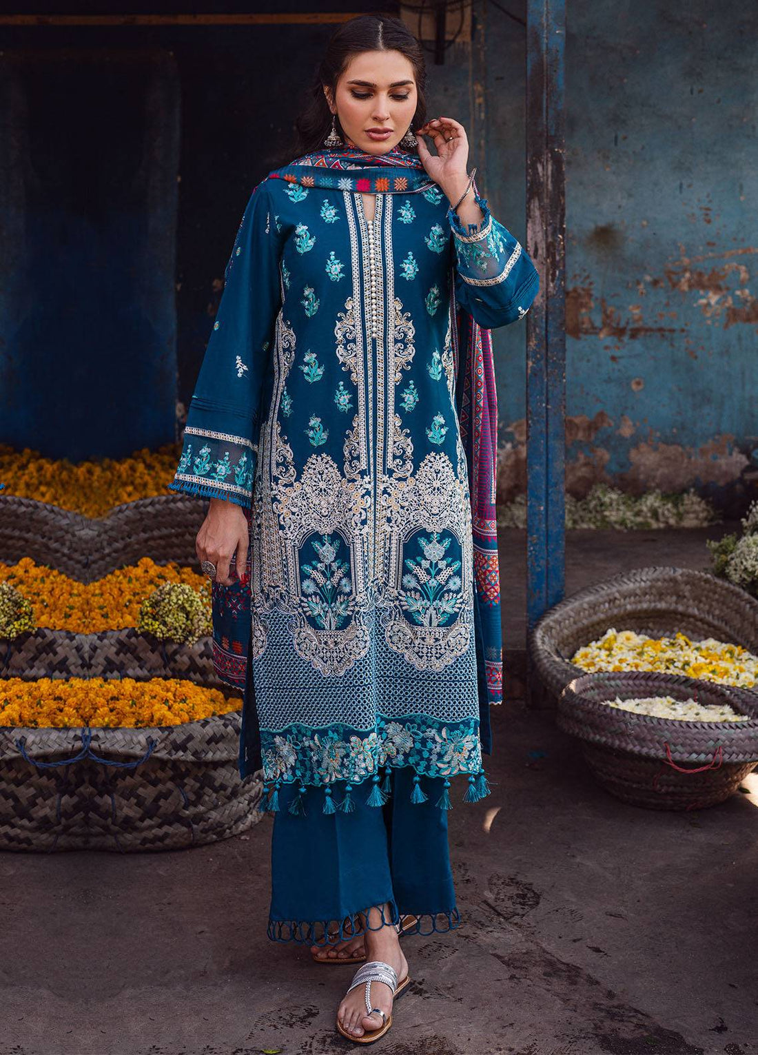 Sahane | Sahakari Chikankari Lawn Edit 24 | Gulzaar - Pakistani Designer Dress - by Sahane | Type: Formal - 100% Original at Saira Sultan