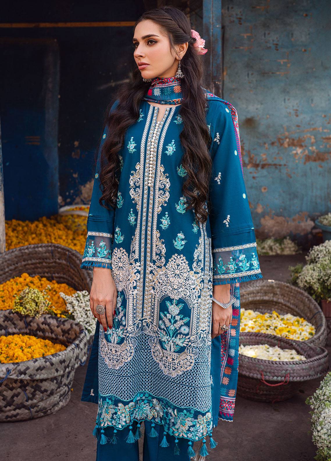 Sahane | Sahakari Chikankari Lawn Edit 24 | Gulzaar - Pakistani Designer Dress - by Sahane | Type: Formal - 100% Original at Saira Sultan