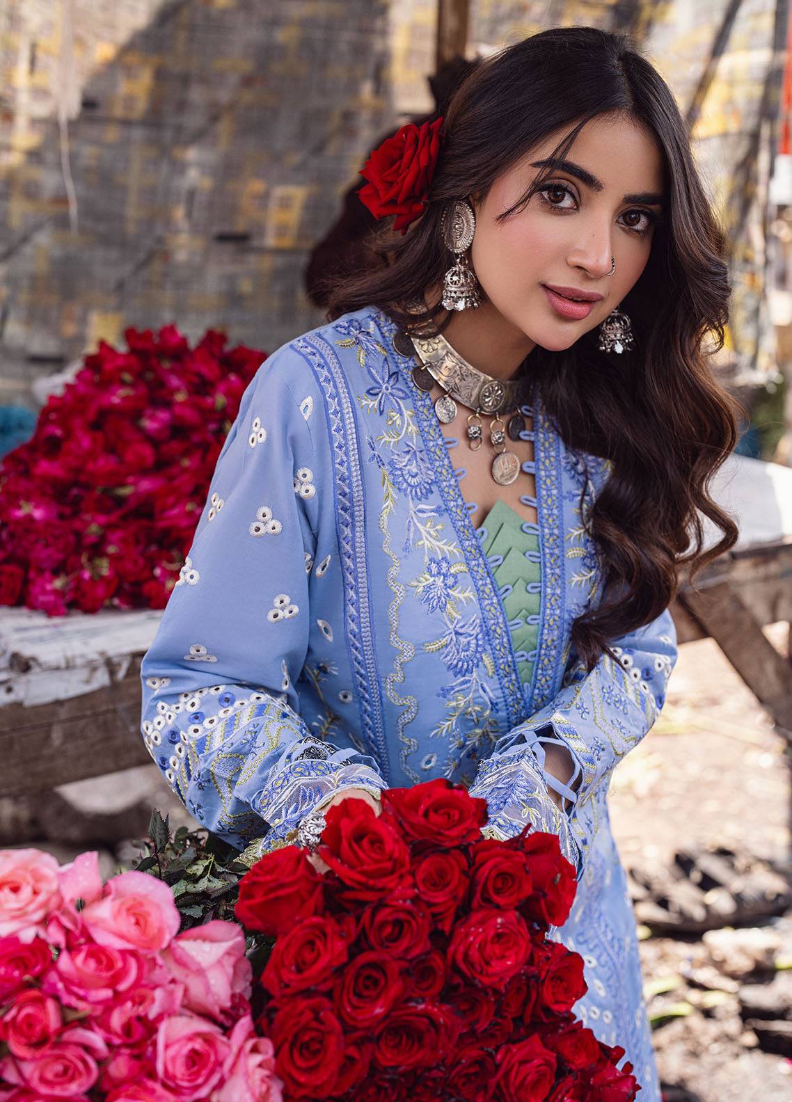 Sahane | Sahakari Chikankari Lawn Edit 24 | Chandni - Pakistani Designer Dress - by Sahane | Type: Luxury - 100% Original at Saira Sultan