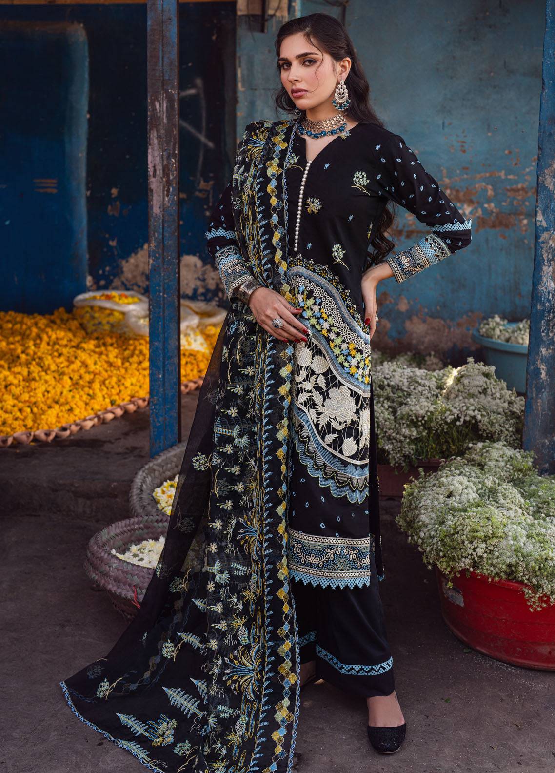 Sahane | Sahakari Chikankari Lawn Edit 24 | Kashish - Pakistani Designer Dress - by Sahane | Type: Luxury - 100% Original at Saira Sultan